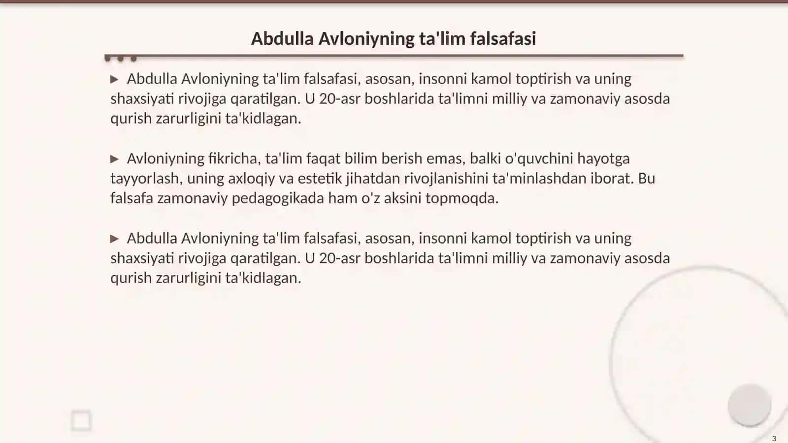 Abdulla Avloniyning ta'lim falsafasi 3