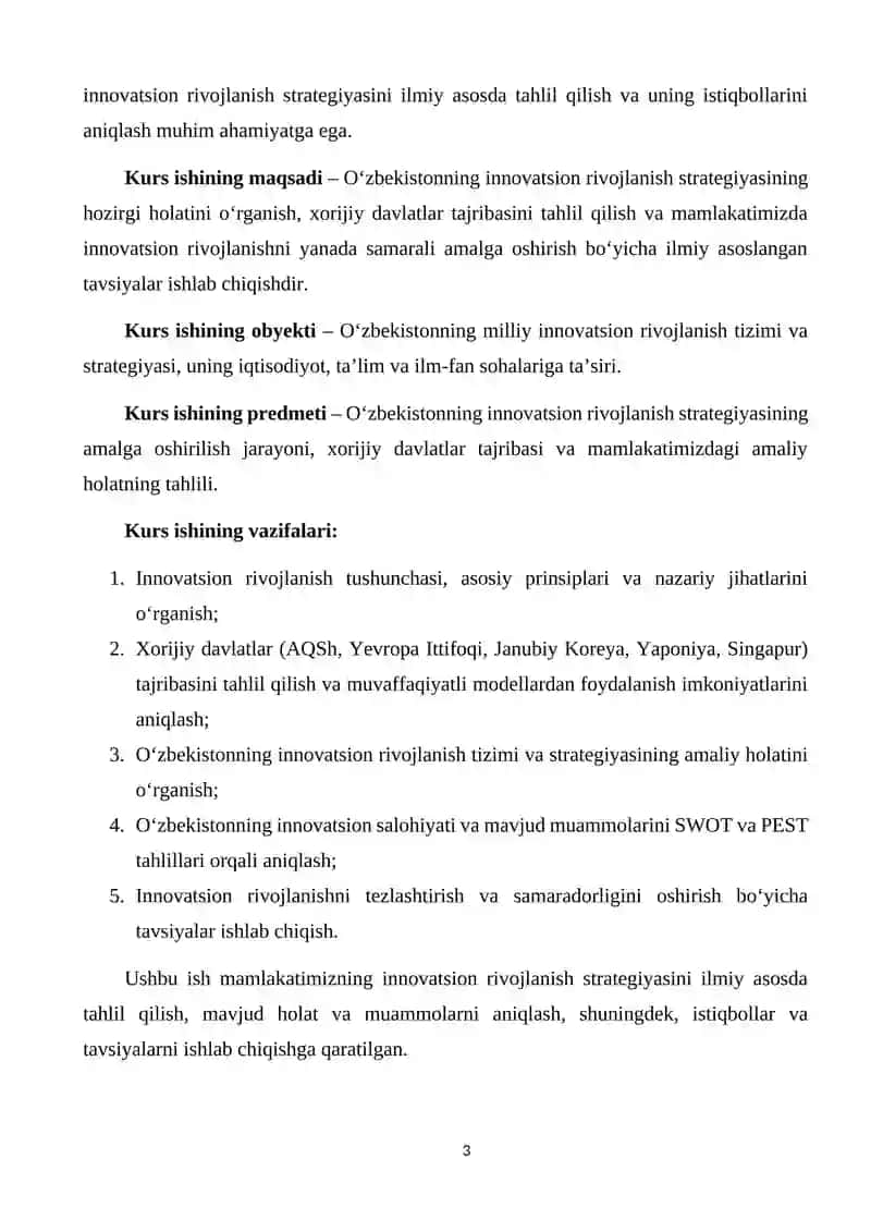 Innovatsion rivojlanish strategiyasi 3