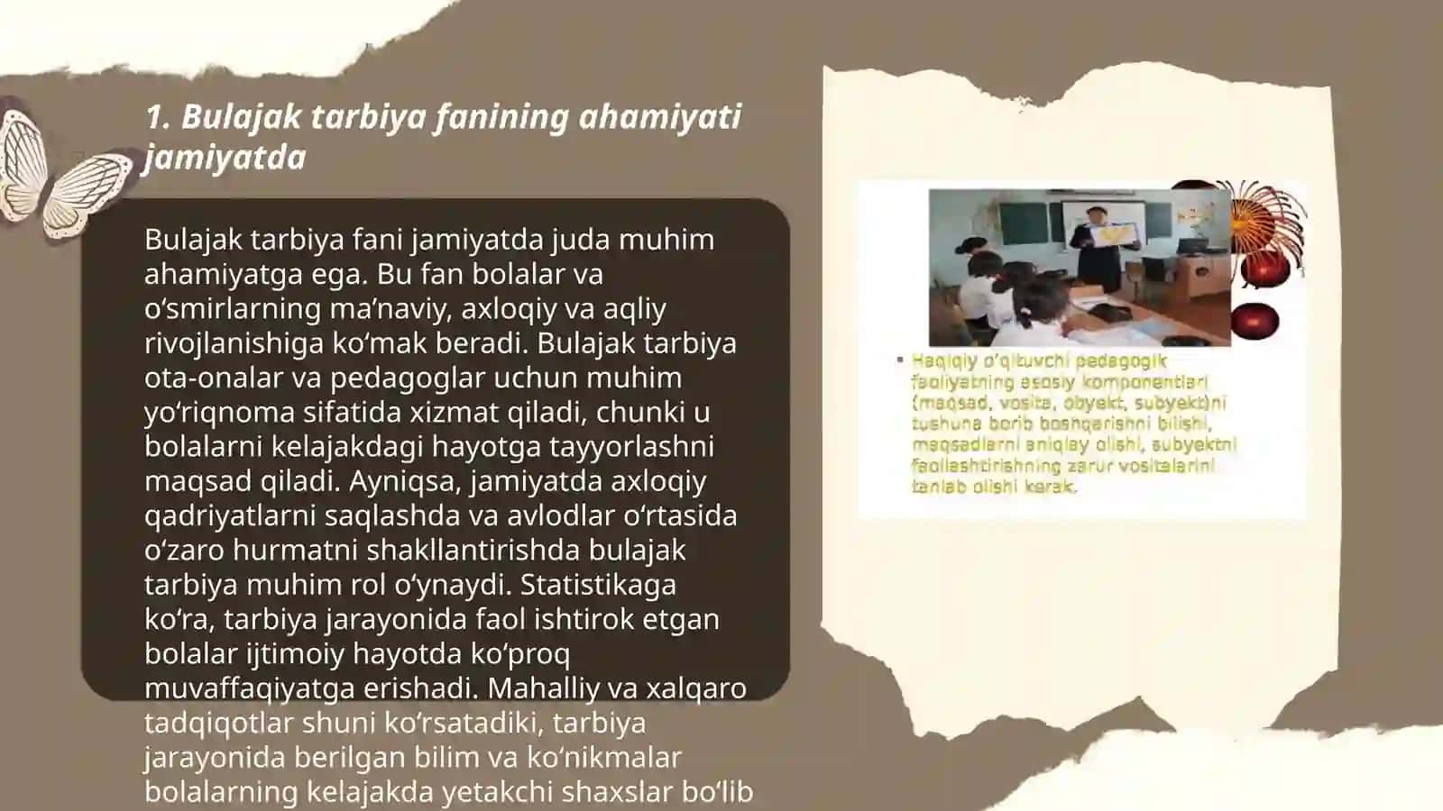 Bulajak tarbiya fani oʻqutuvchisining pedagogik jamoadagi urni 3