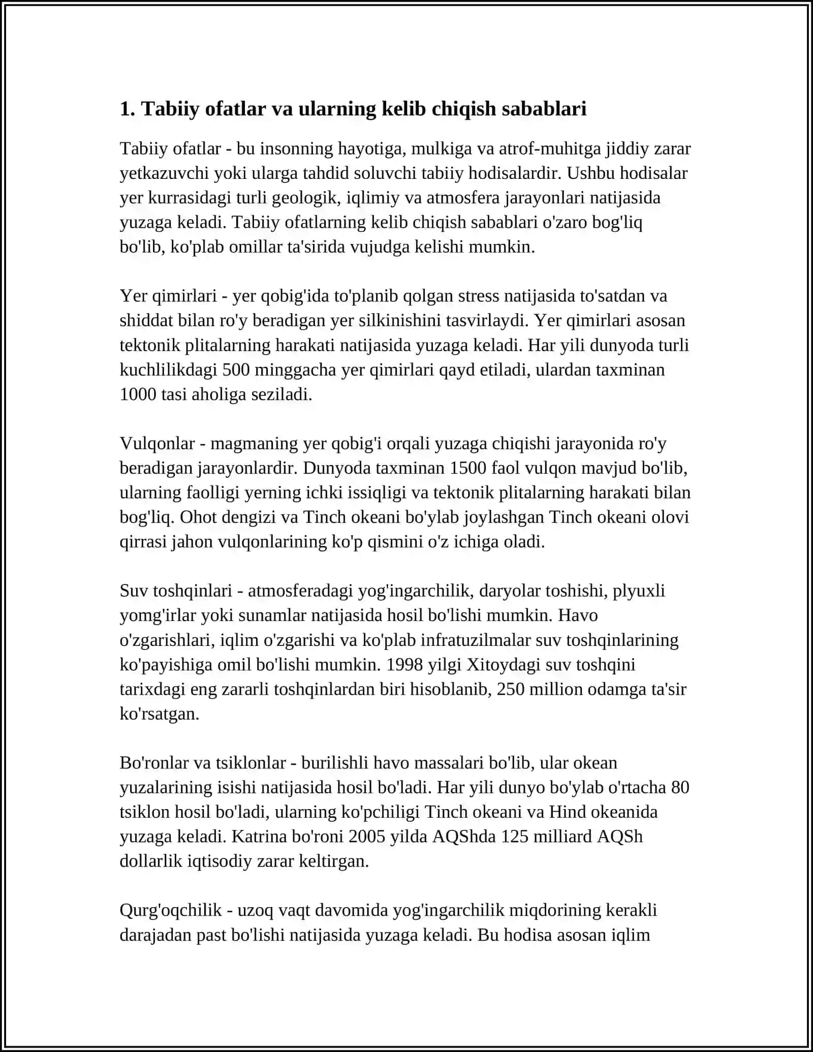 TABIIY XUSUSIYATLI FAVQULOTDA VAZIYAT VA ULARDAN MUHOFAZA 3