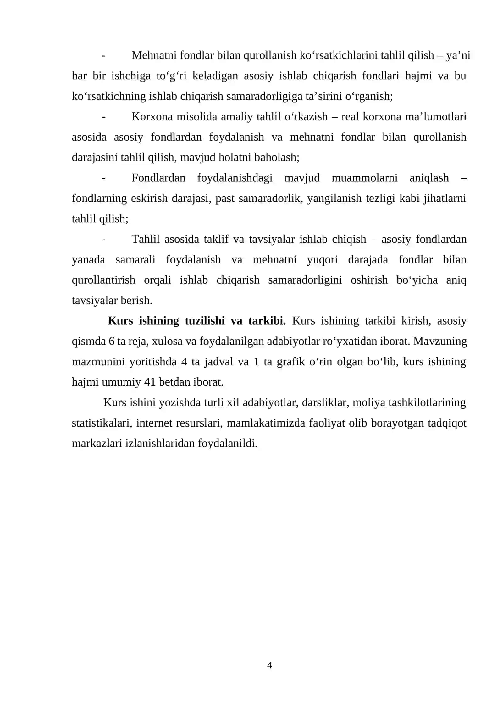 ASOSIY FONDLAR KO‘RSATKICHLARI KURS ISHI 3