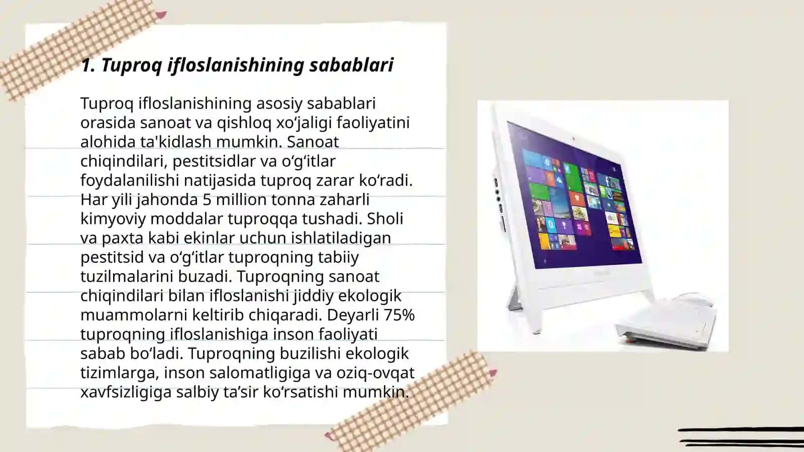 Tuproqning ifloslanishi va uning bugungi kundagi holati 3