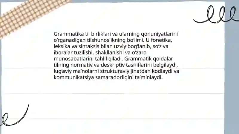 Grammatika va morfologiya haqida umumiy maʼlumot 3
