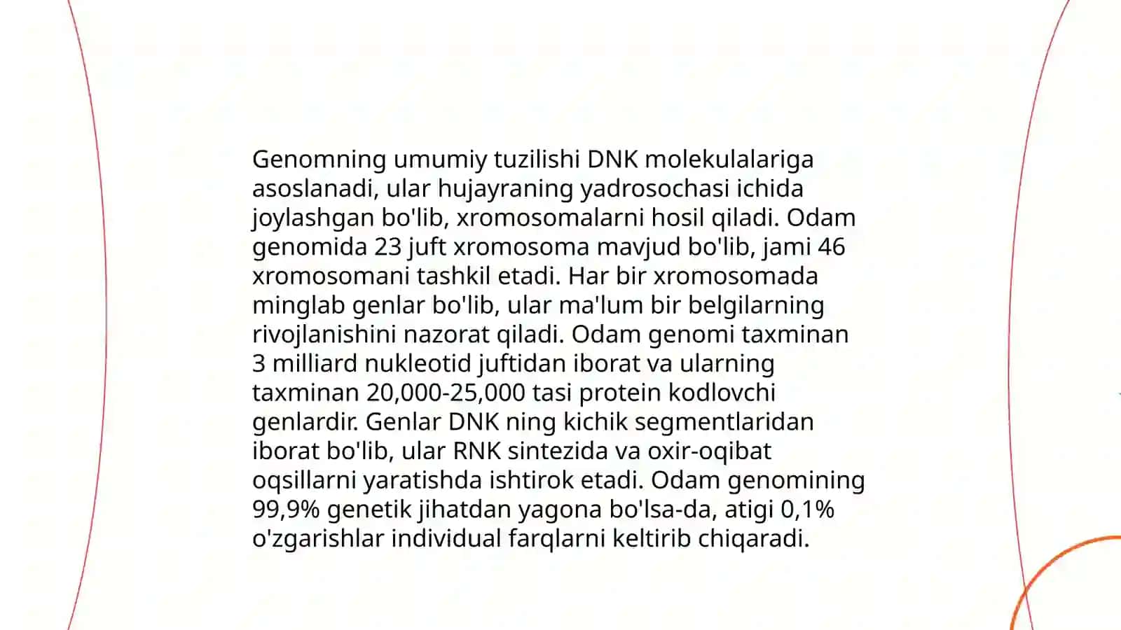 Odam genomining tuzilishi. Genomni aniqlash va uning asosiy elementlari 3