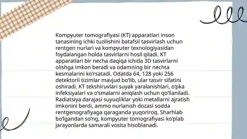 Tibbiy tomografiya apparatlarining ishlash prinsiplari 3