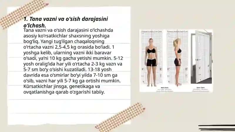 Salomatlikni baholash antropometrik kòrsatkichlarni aniqlash 3