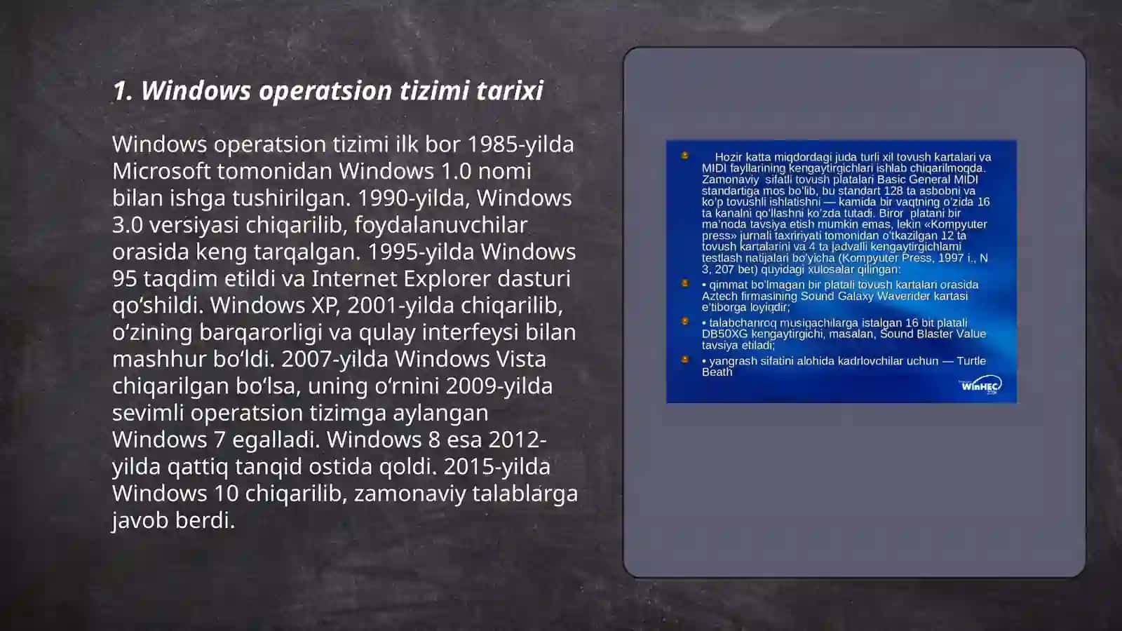 Windowsning standart dasturlari 3