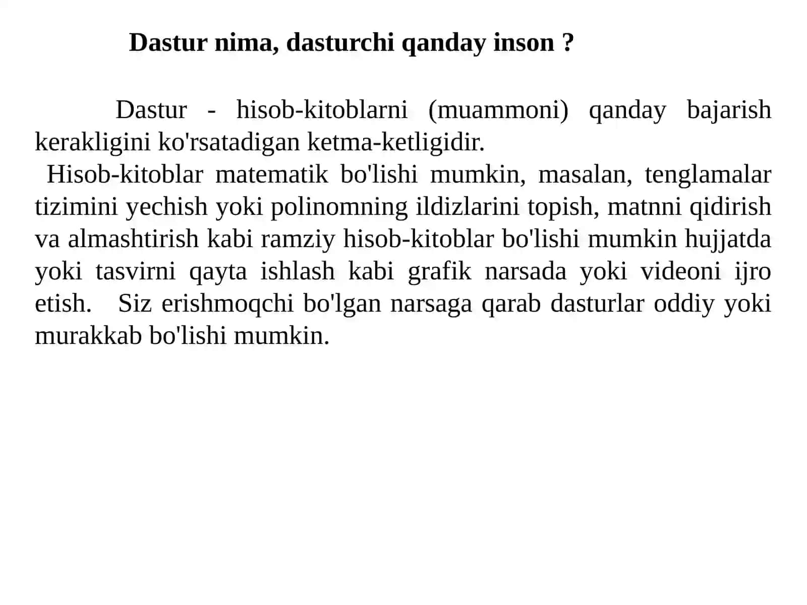 DASTURLASH 1 3