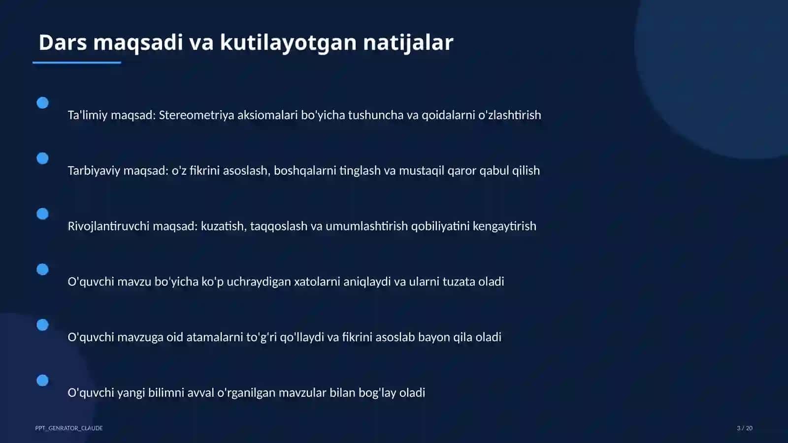 Stereometriya aksiomalari (10-sinf) 3