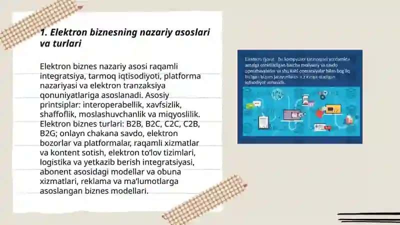 Elektron biznes va Mobil-tijorat 3
