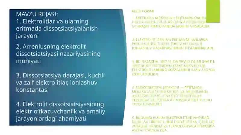 Elektrolit dissotsiatsiyasi 3
