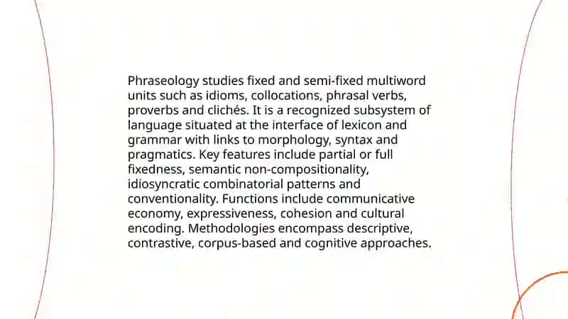 Phraseology as a subsystem of the language 3