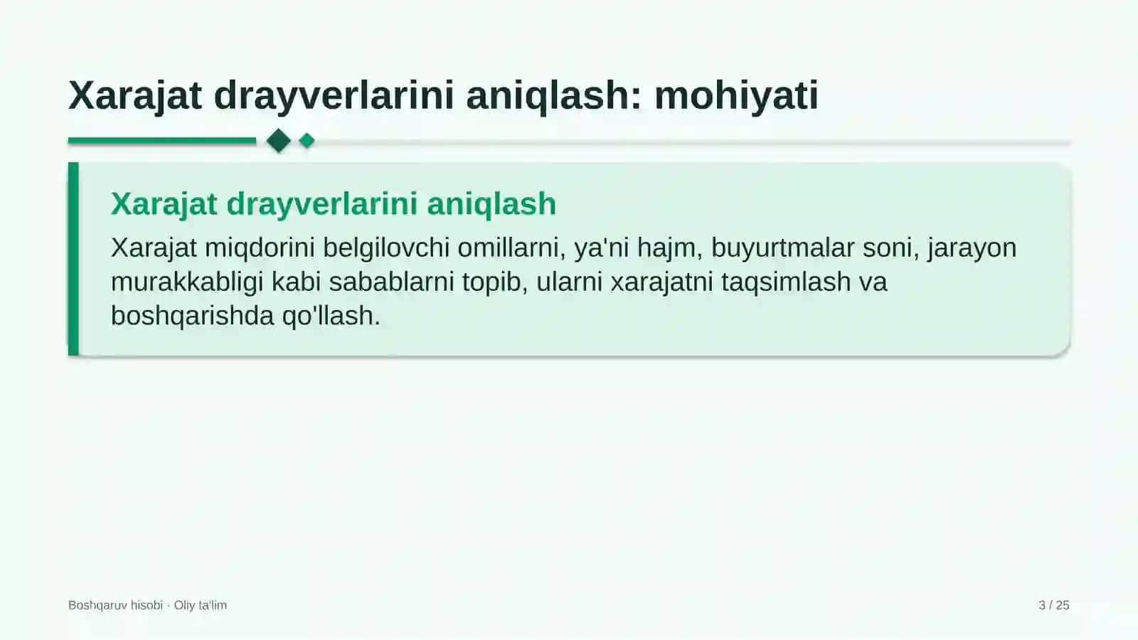Dehqon xo'jaliklarida xarajat drayverlarini aniqlash 3