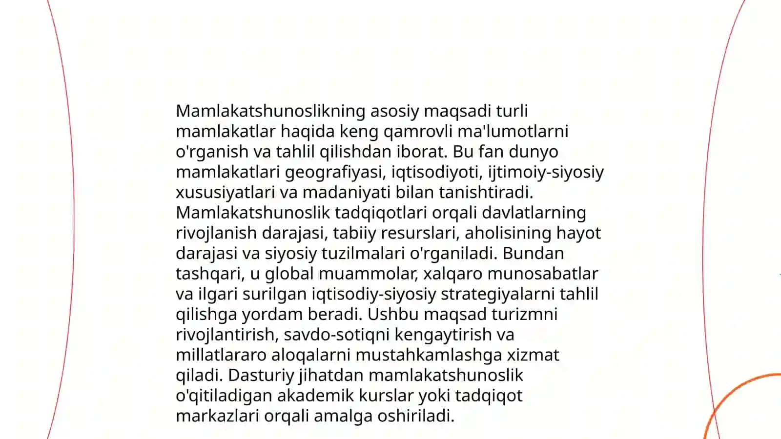 Mamlakatshunoslik fanining maqsad va vazifalari 3