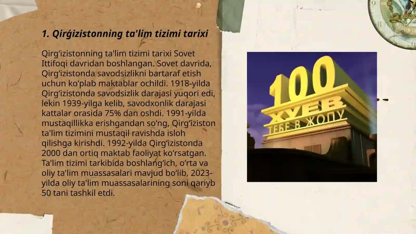 Qirģizistonning ta'lim tizimi tarixi 3
