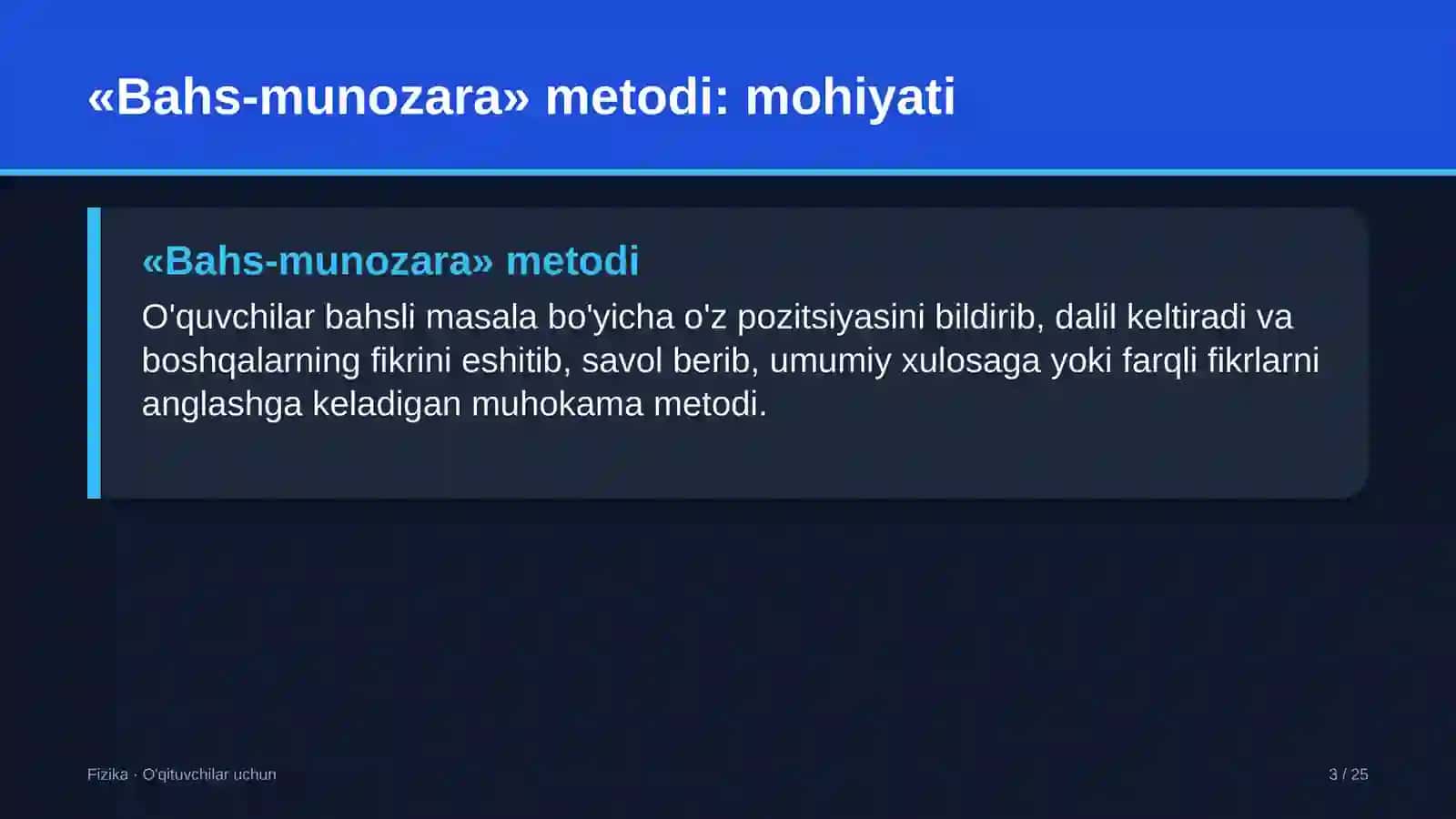 fizika darslarida bahs munozara metodidan foydalanish 4657 3