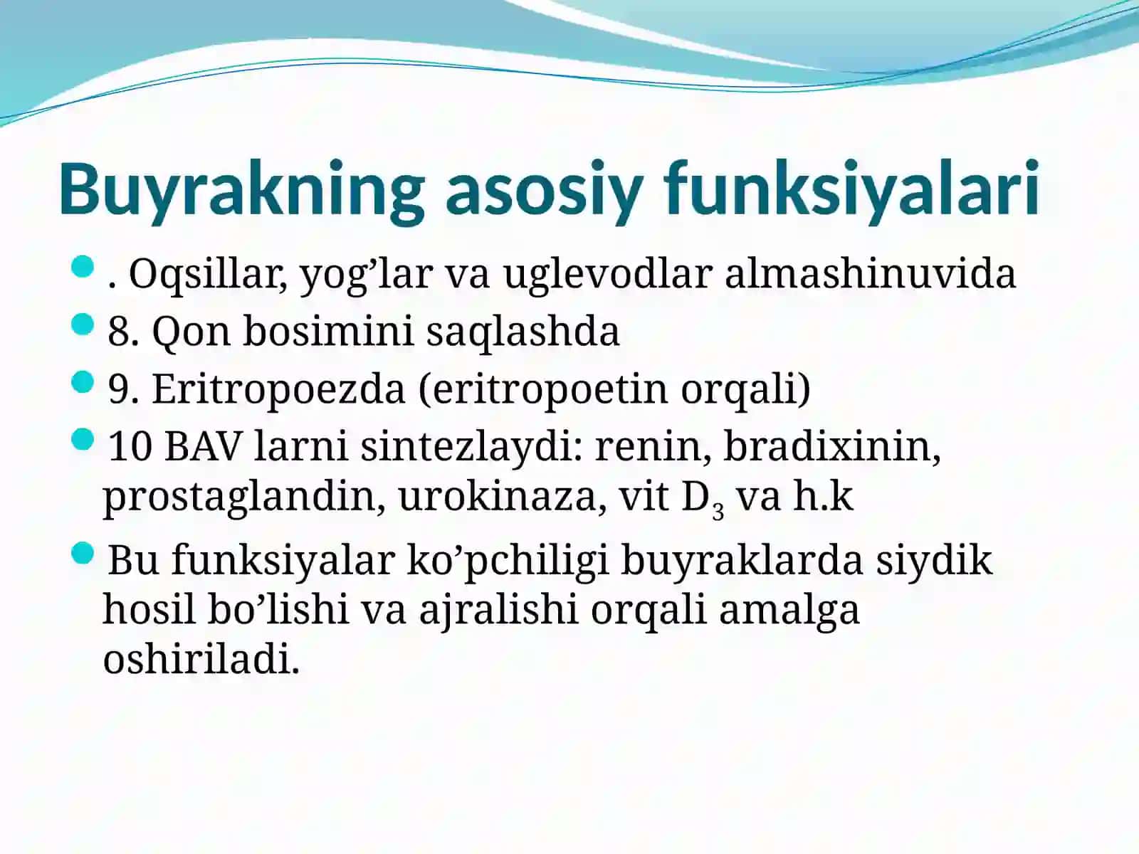 BUYRAKLAR PATOFIZIOLOGIYASI 3