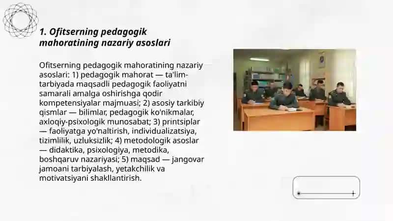 Ofitserning pedagogik mahorati,uning pedagogik-psixologik tafakkuri 3