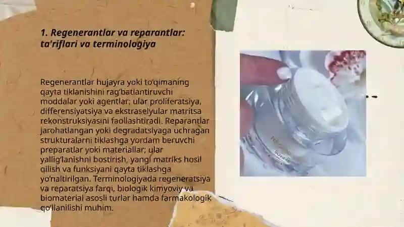 Regenerantlar va Reparantlar 3