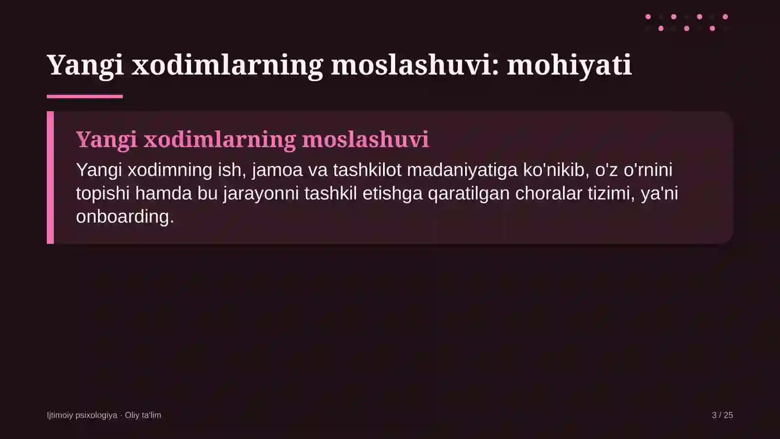 IJTIMOIY PSIXOLOGIYA · OLIY TA'LIM 3