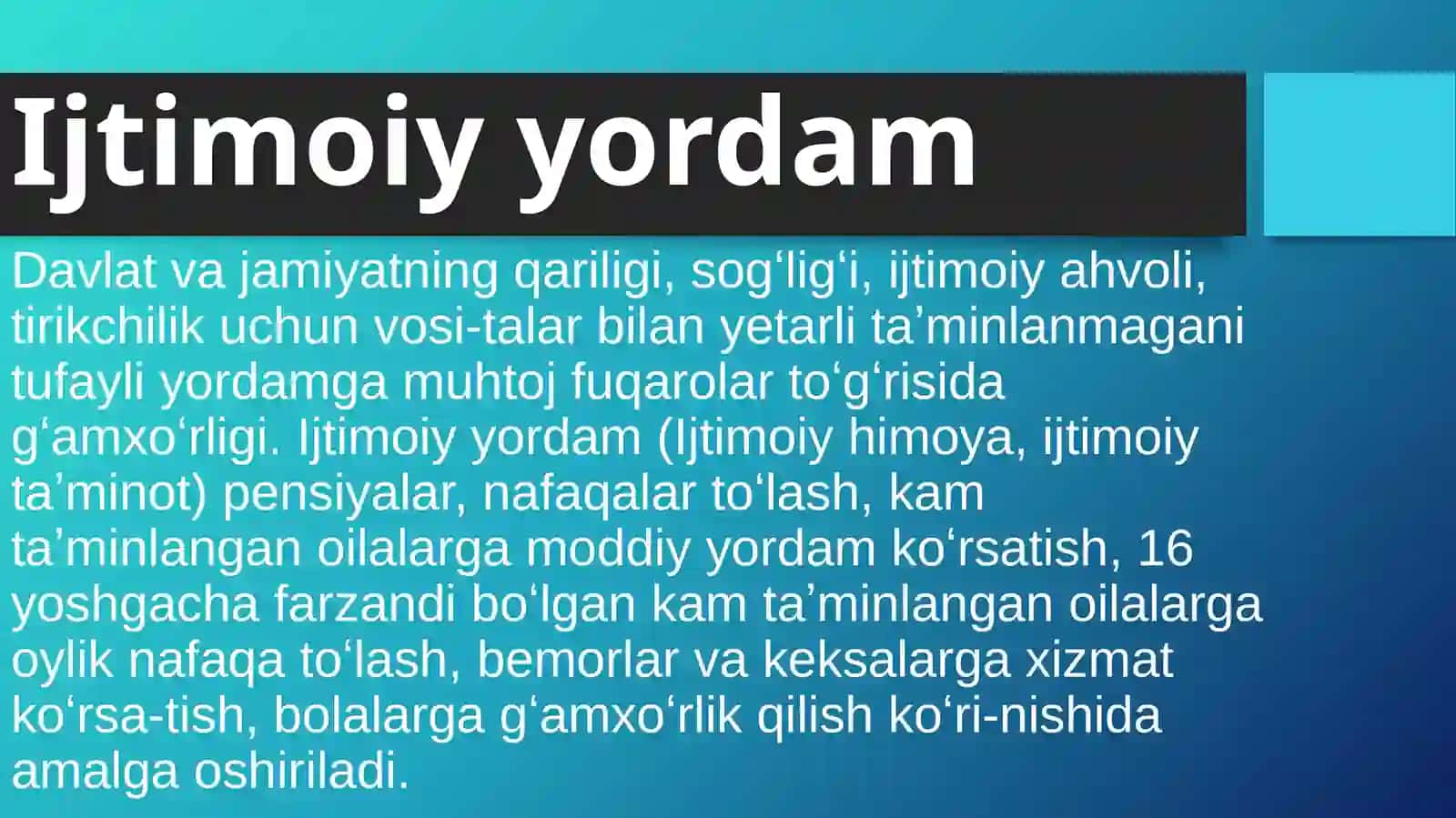 Natural holdagi ijtimoiy yordam va ulardan foydalanish huquqiga egash shaxslar 3
