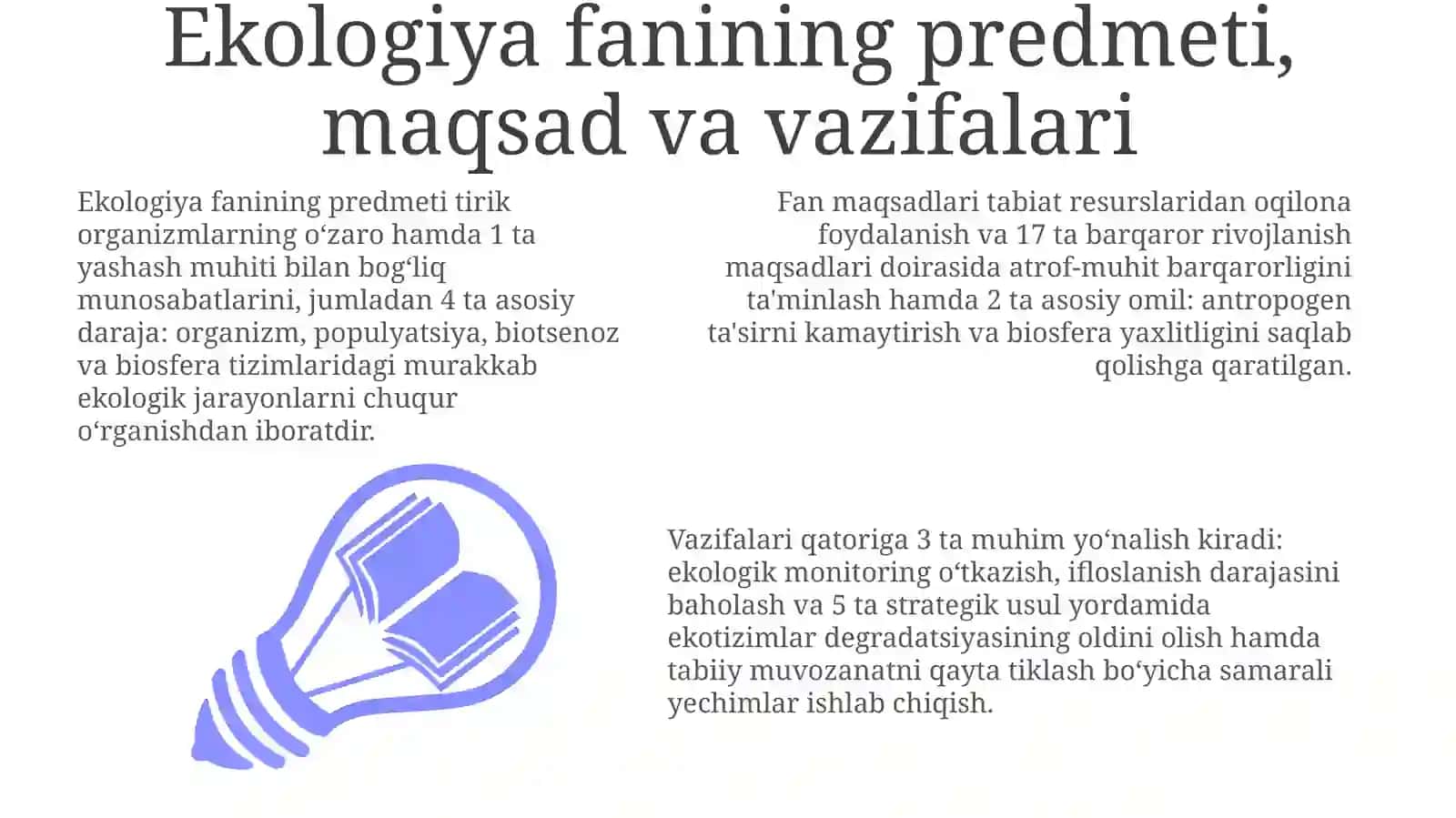 Ekologiya va atrof muhit muhofazasi 3