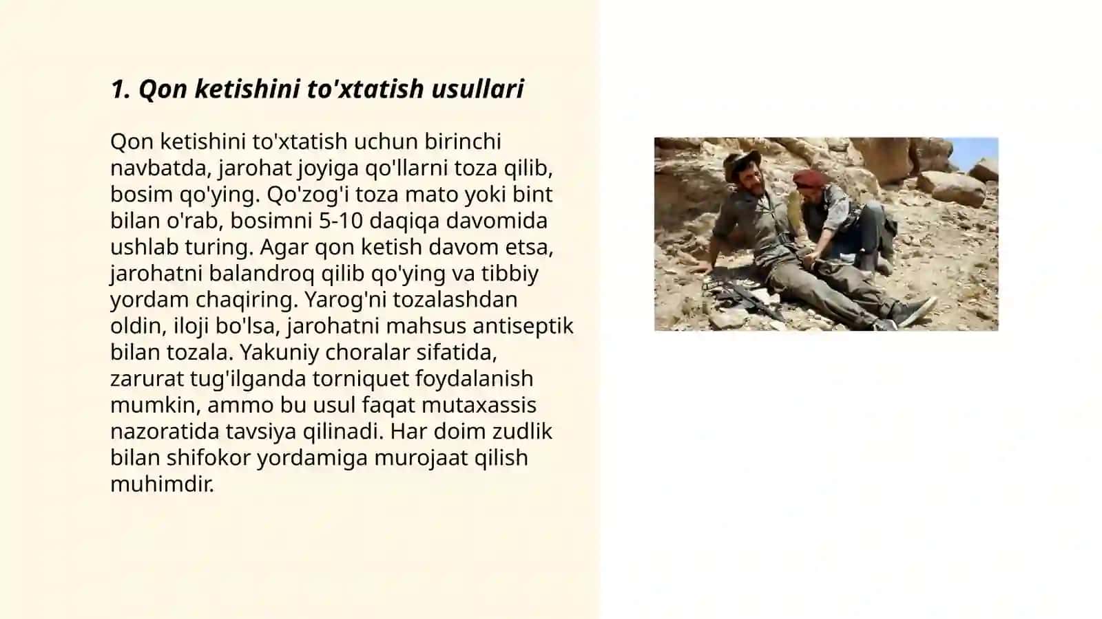 Qon ketishi bilan yordam 3