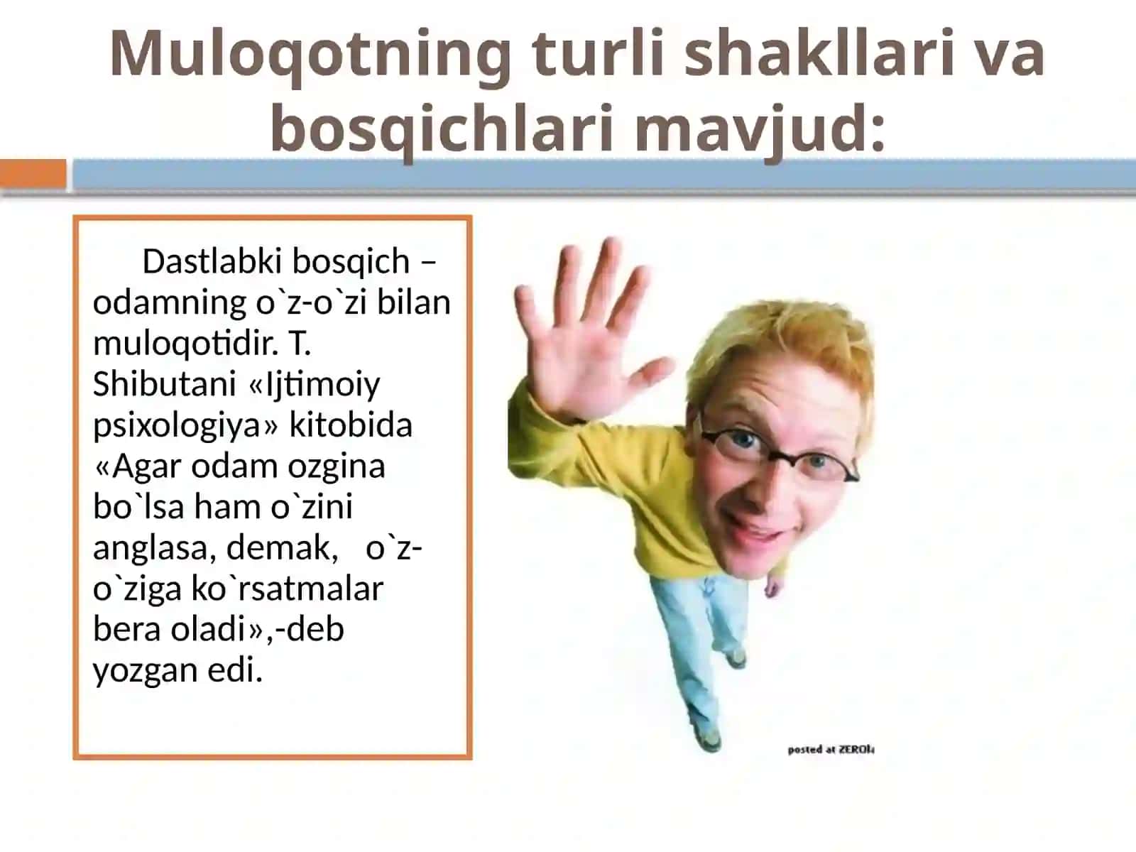 SHAXSNI MULOQOT USULLARIGA O'RGATISH 3