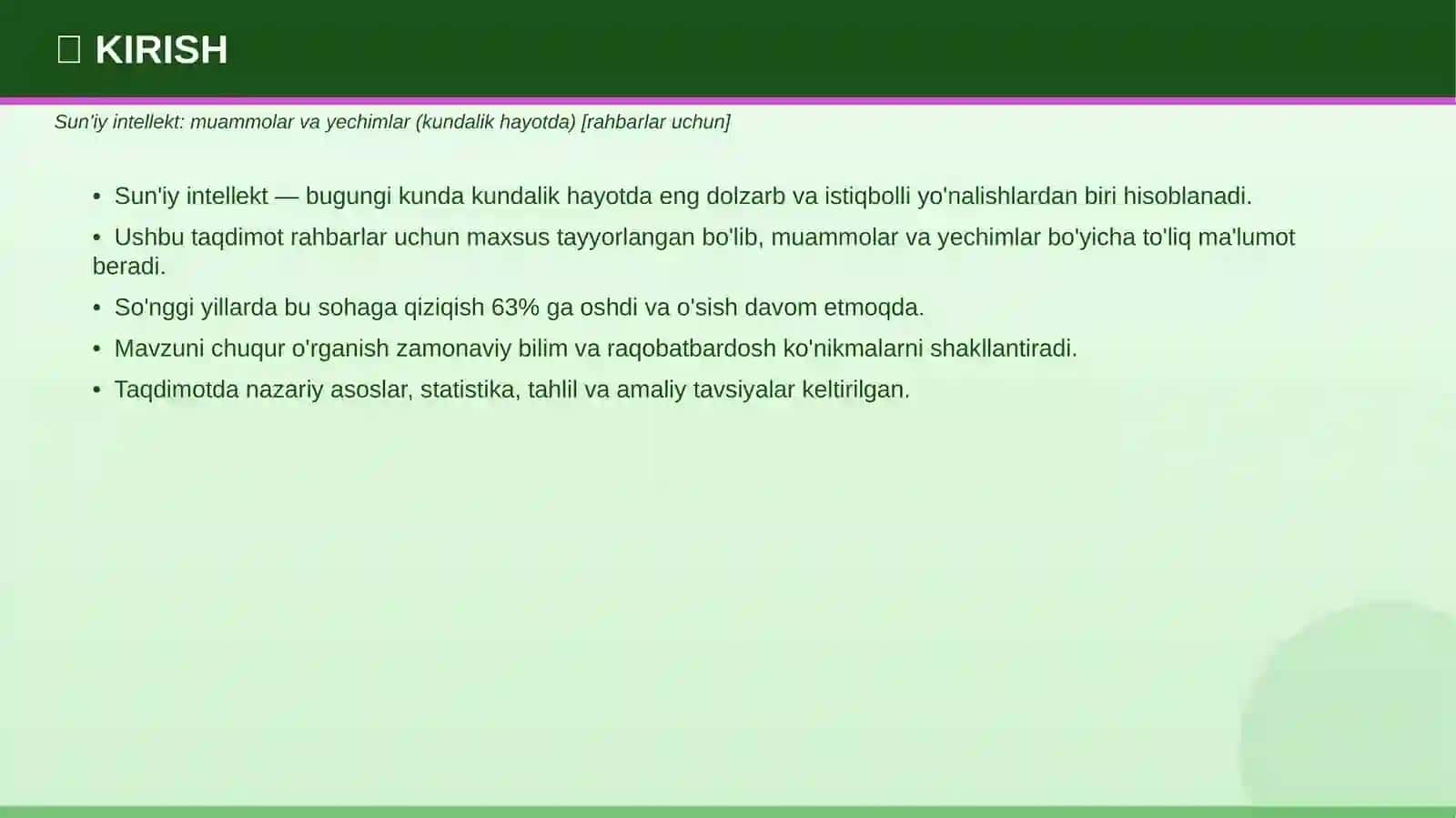 Sun'iy intellekt: muammolar va yechimlar (kundalik hayotda) [rahbarlar uchun] 3