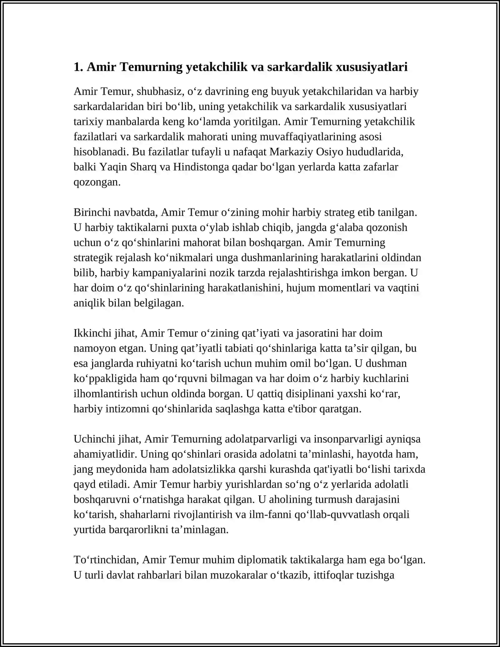 AMIR TEMUR SHAXSIYATI 3