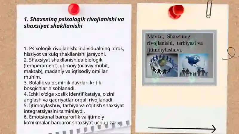 Shaxsning rivojlanishi,tarbiyasi va ijtimoiylashuvi 3
