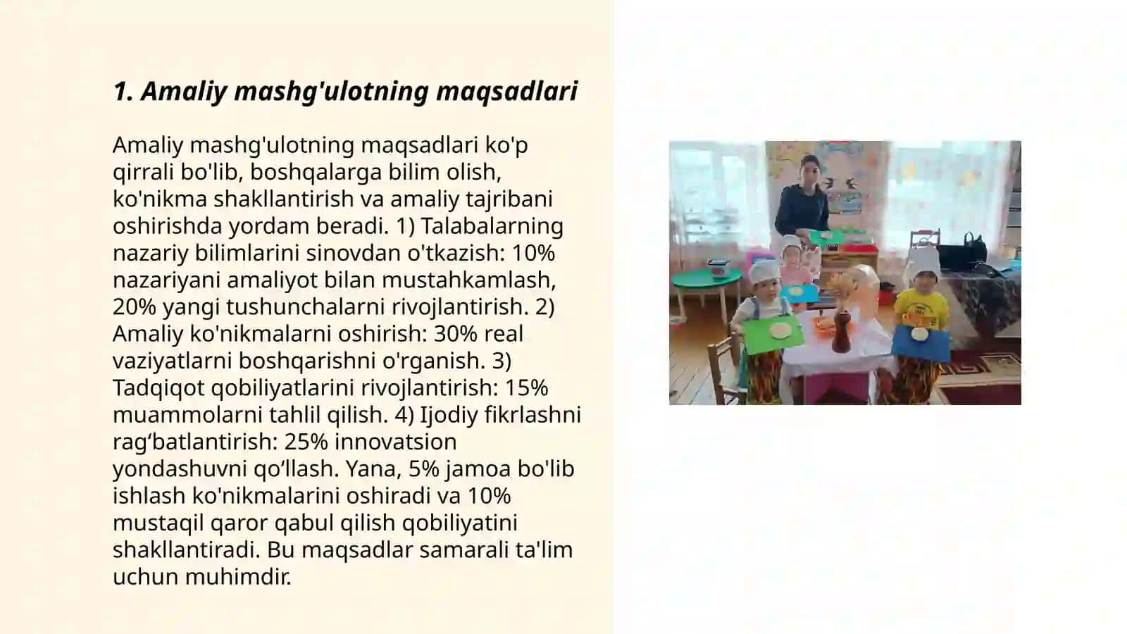 Amaliy mashg'ulotning ishlanmasini tayyorlash 3