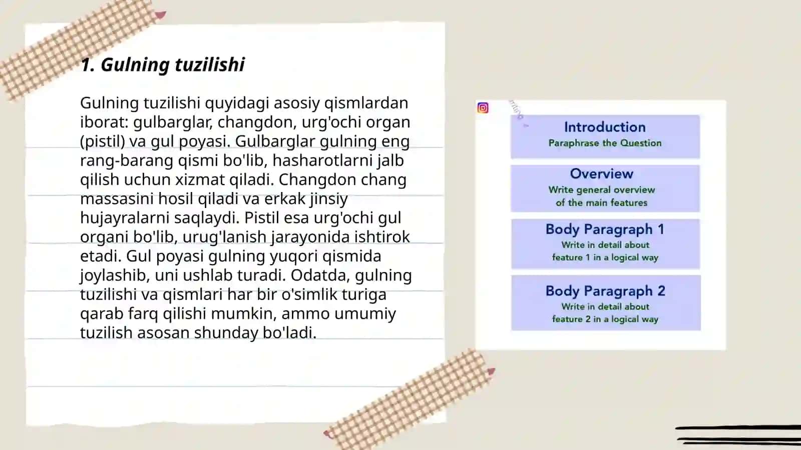 Gulning tuzilishi, qismlari,formulasi va diagrammasini tuzishni o'rganish 3