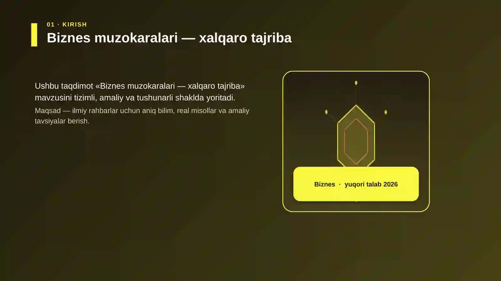 Biznes muzokaralari — xalqaro tajriba 3