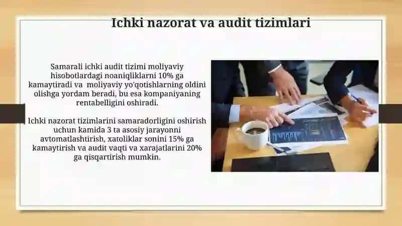 Moliyaviy menejmentda moliyaviy hisobotlarni sodalashtirish va takomilashtirish 3