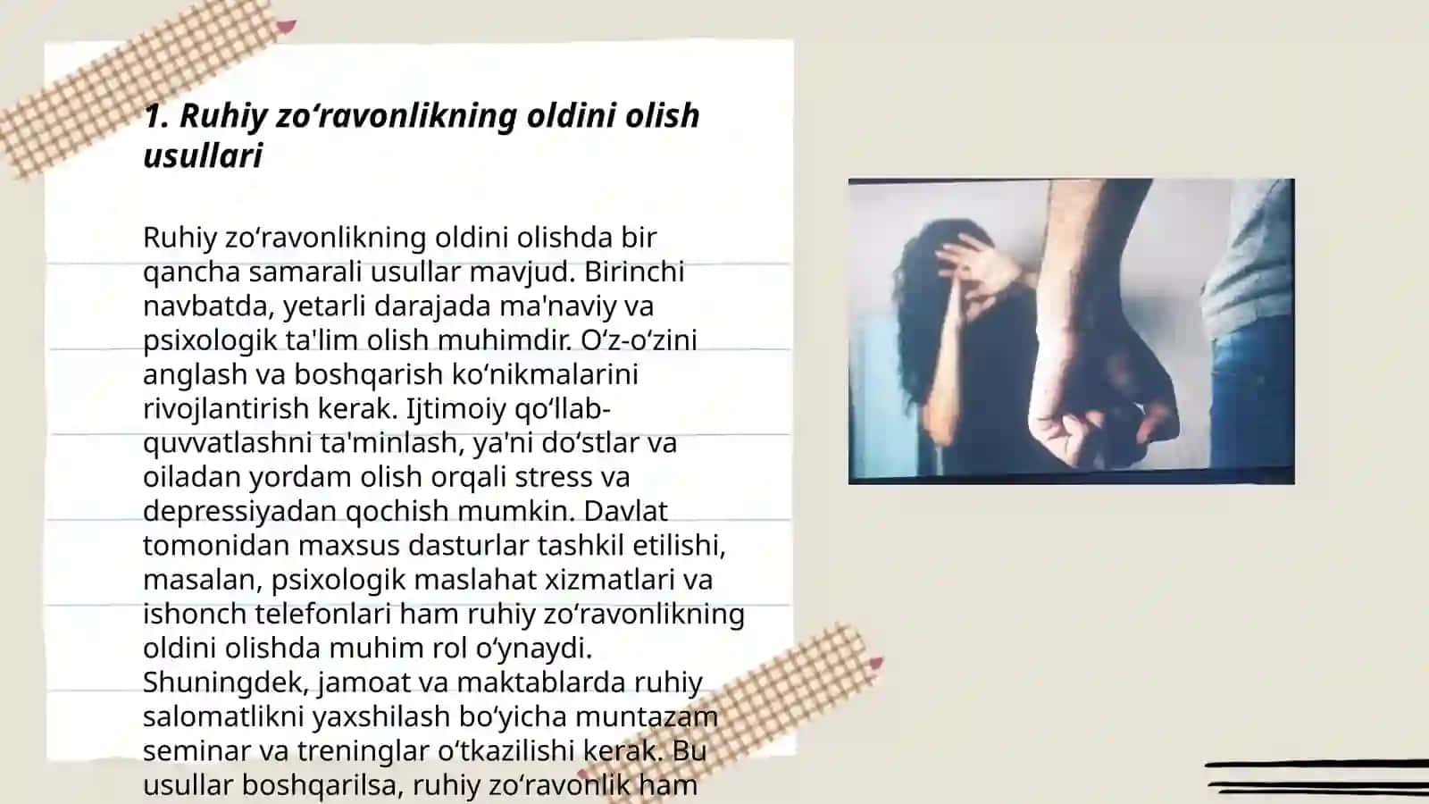 Ruhiy zoʻravonlik 3