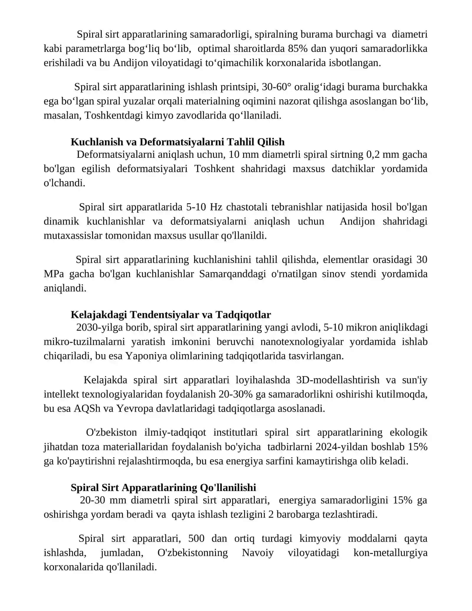 Spiral Sirt Apparatlarining Ishlash Xususiyatlari 3