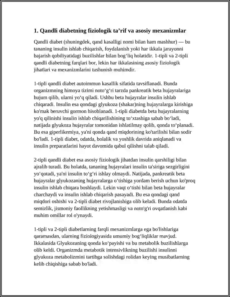 Qandli Diabetning Fiziooogiik Asoslari 3