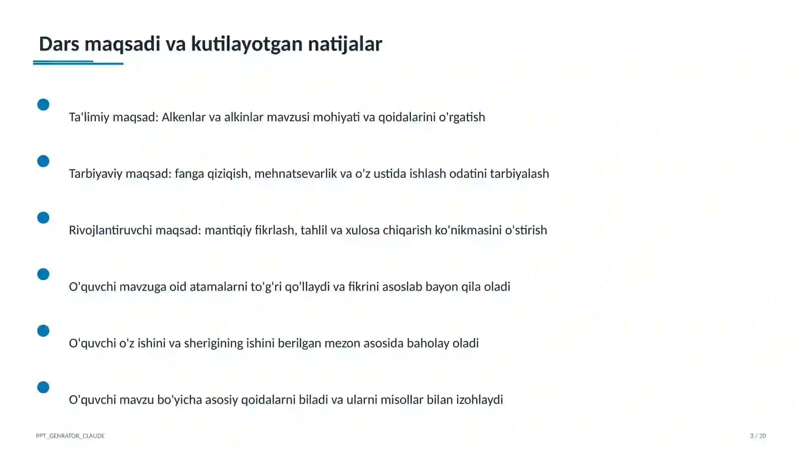 Alkenlar va alkinlar (10-sinf) 3