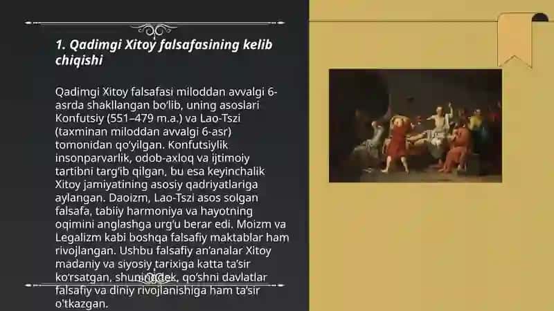 Qadimgi Xitoy va Hindistonda falsafiy fikrlarning yuzaga kelishi va rivojlanishi 3