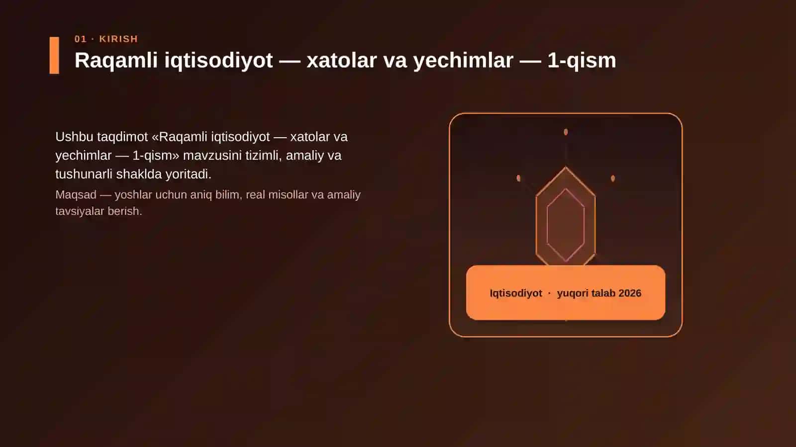 Raqamli iqtisodiyot — xatolar va yechimlar — 1-qism 3