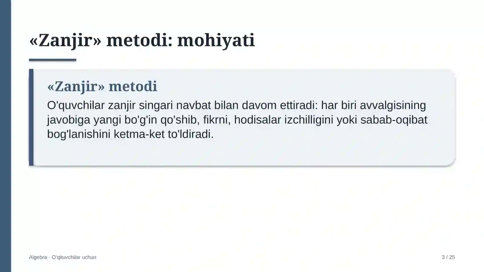 algebra darslarida zanjir metodidan foydalanish 6306 3