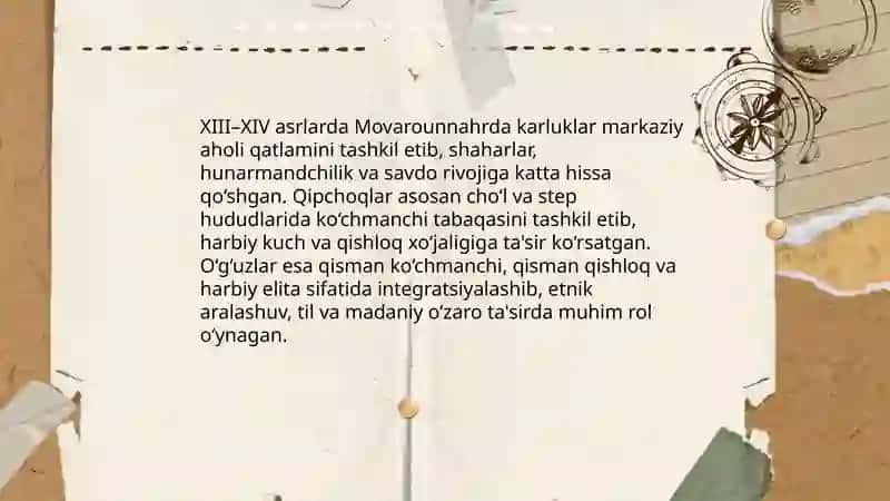 XIII - XIV asrlarda Movarounnahr aholisining etnik tarkibi 3