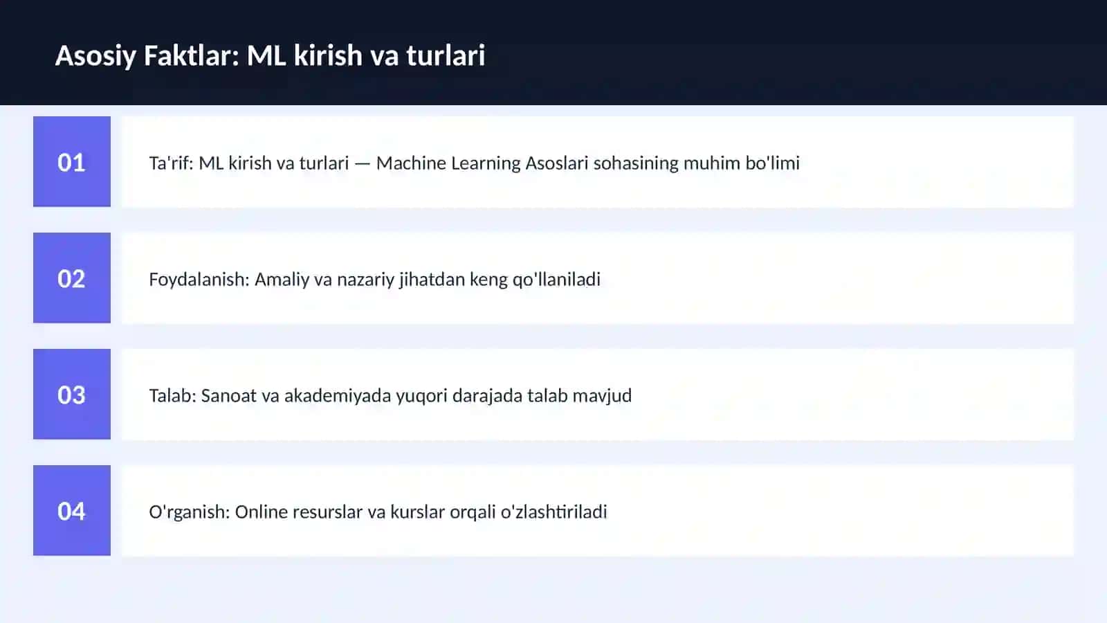 AI | MACHINE LEARNING ASOSLARI 3