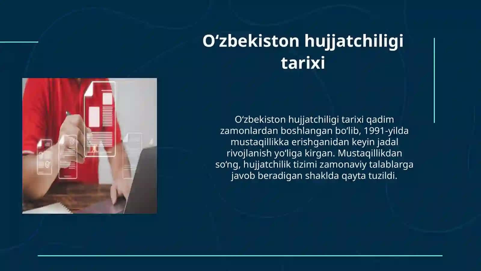 OʻZBEKISTON RESPUBLIKASIDA HUJJATCHILIKNING TAKOMILLASHUVI 3