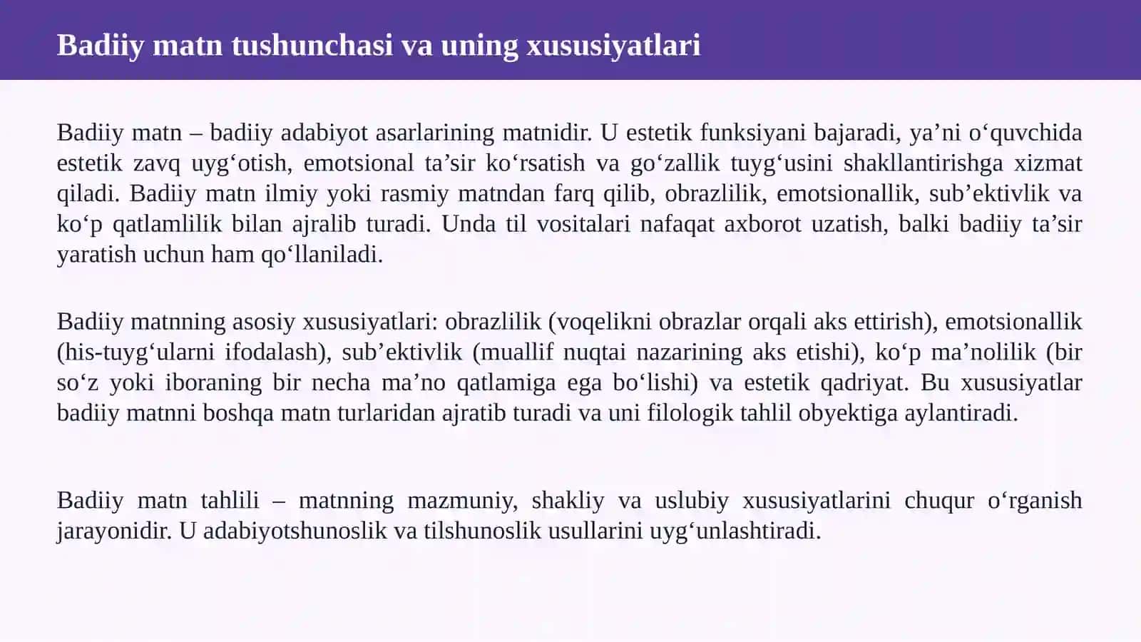 Badiiy matn tahlili va uning filologik asoslari 3