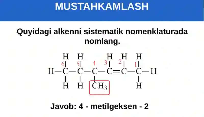 Alkenlarning galogenli hosilalarininomlash 3