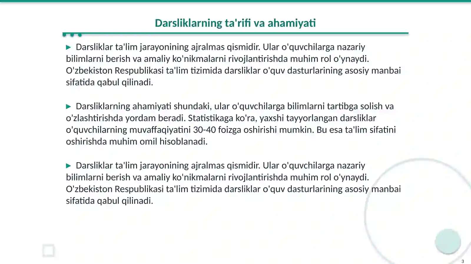 Darsliklar 3