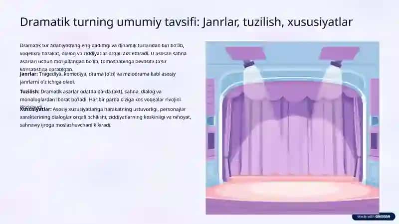 Dramatik tur va uning janr xususiyatlari 3