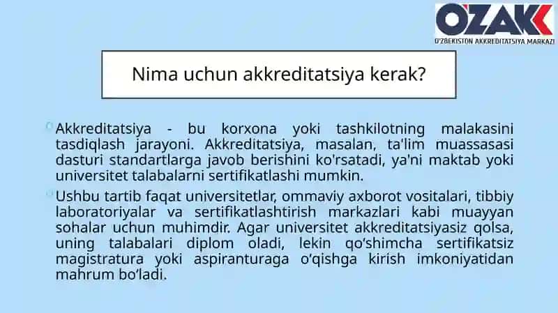 Sinov laboratoriyalarini akkreditatsiyadan oʻtkazish tartibi 3